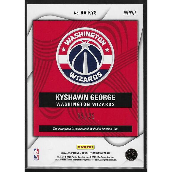 s-l1600.jpg 2024-25 Panini Revolution Kyshawn George RC Rookie Auto Infinite /25